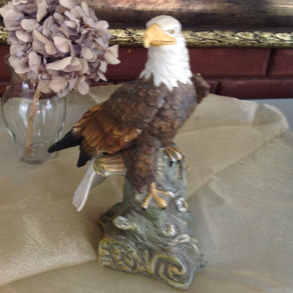 Beautiful Eagle Figurine Perched on a Tree